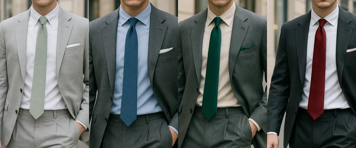 Welche Krawatte zu grauem Anzug?