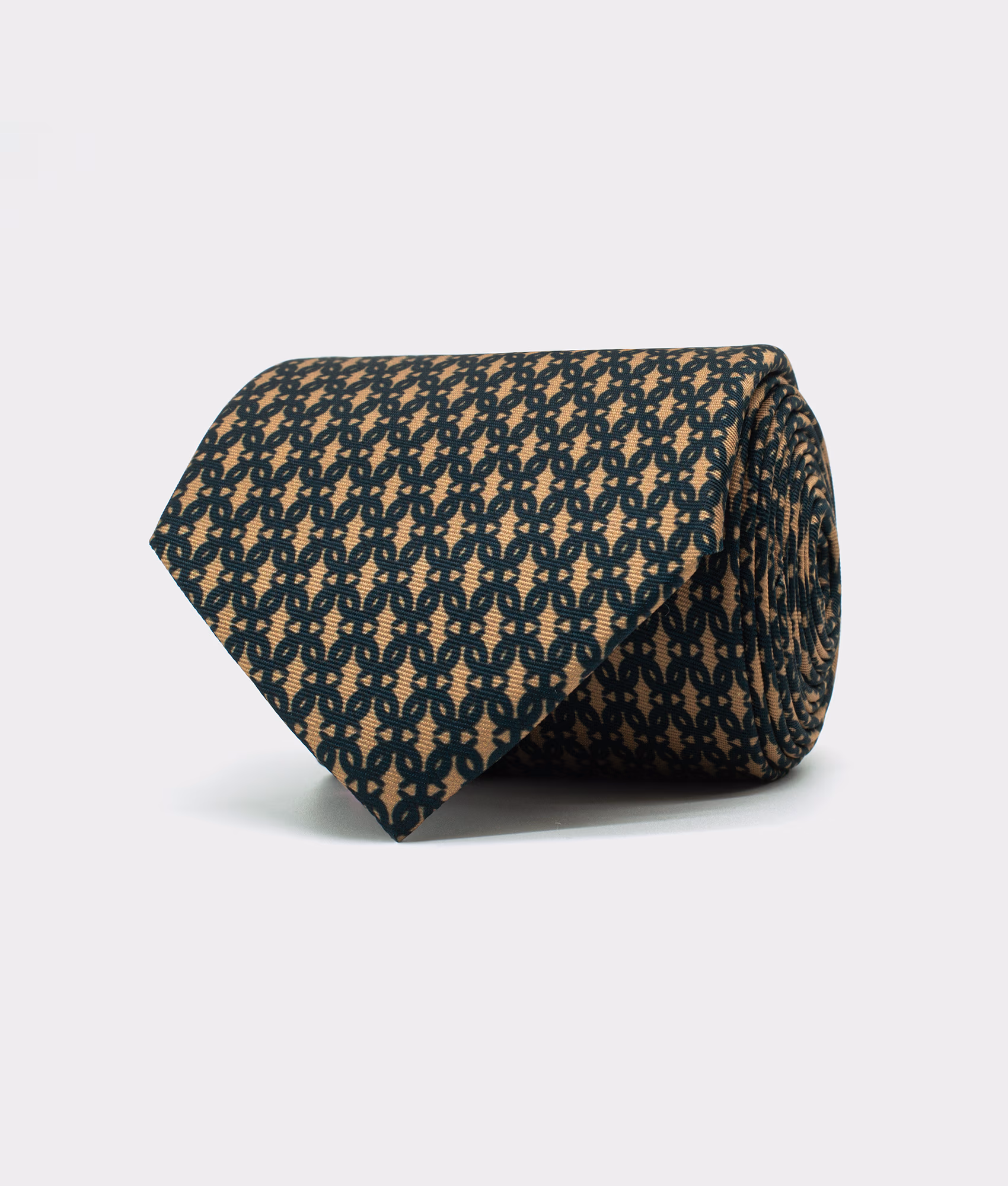 Zeek & Fletcher – Signature Selection – Emerald Gold Signature Selection Emerald Gold – dunkelgrüne Krawatte mit goldfarbenem Muster aus Seide, ideal für Galas