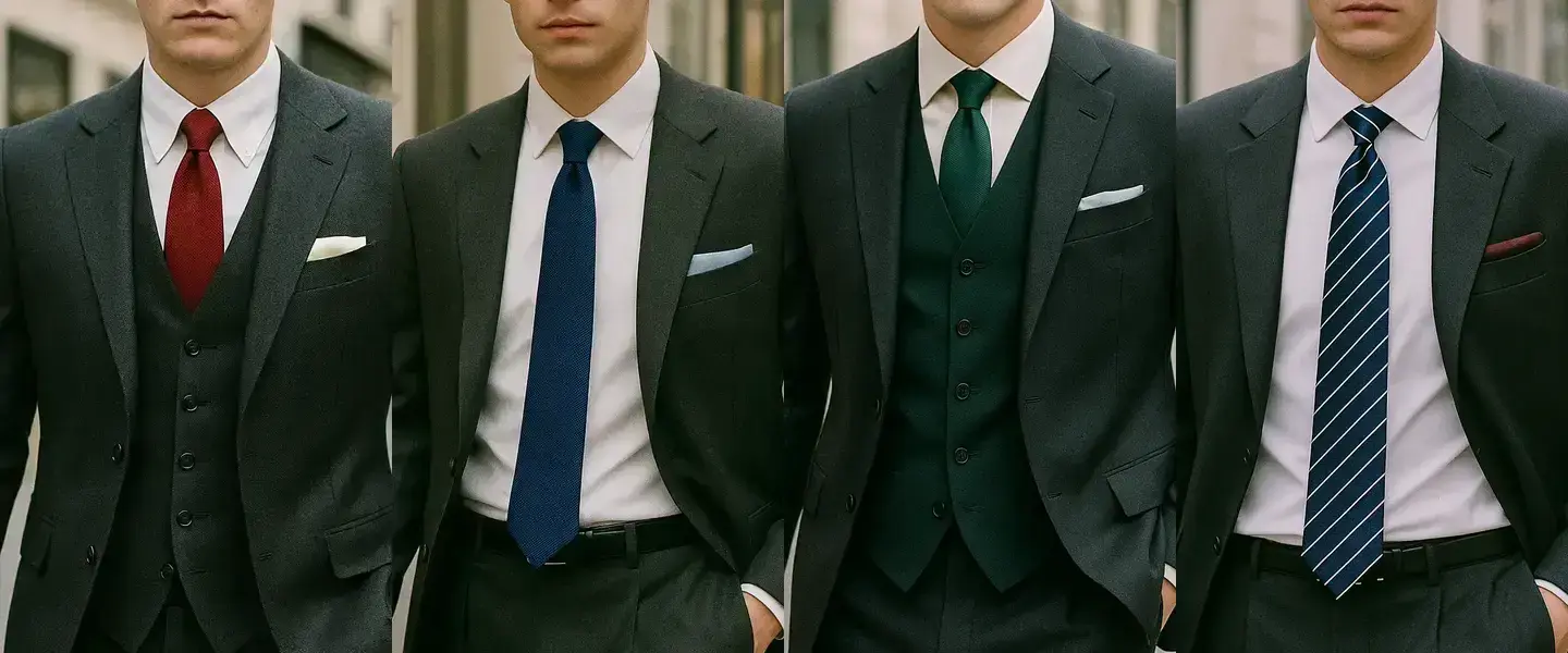 Dunkelgrauer Anzug, welche Krawatte?