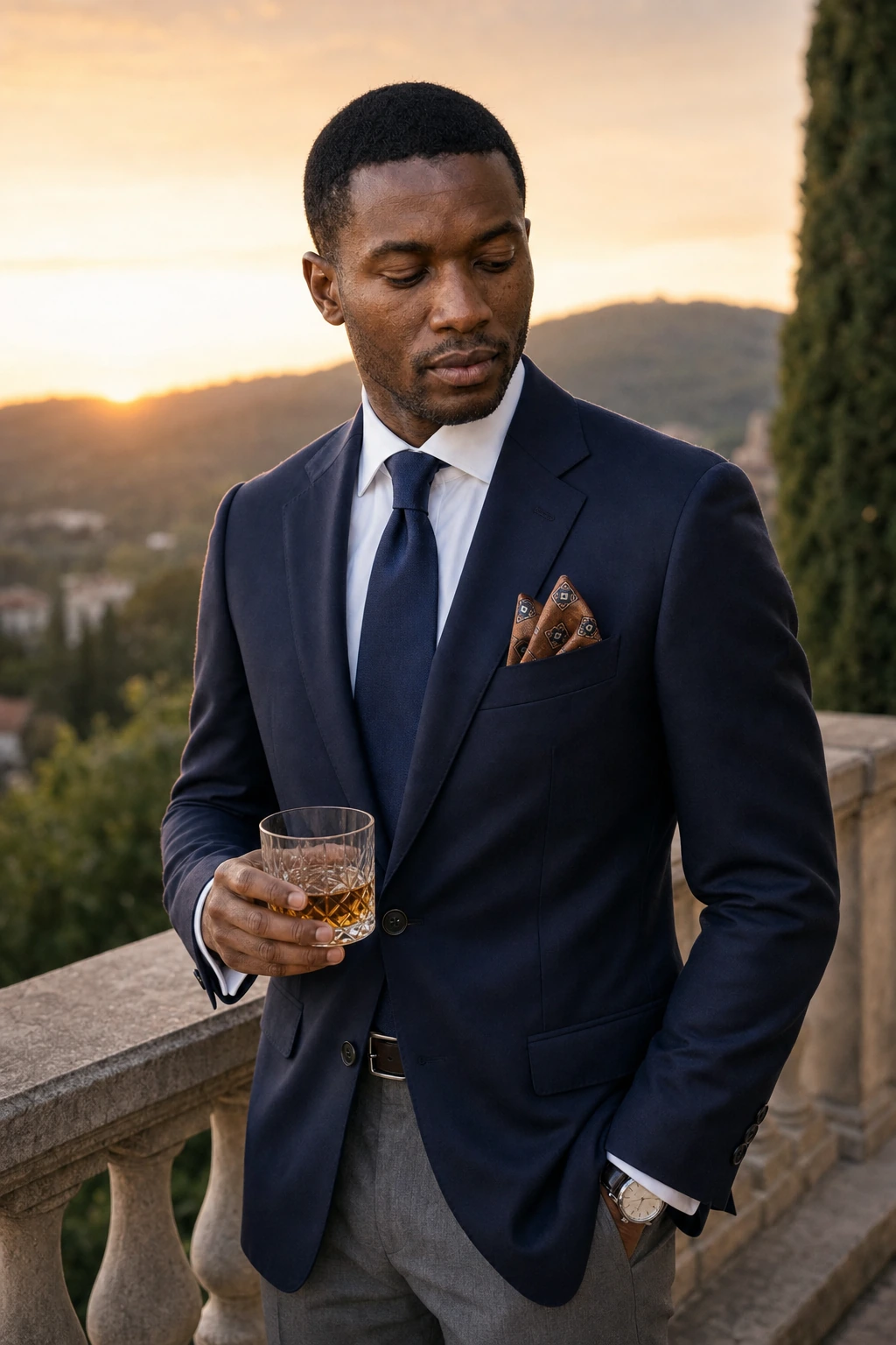 Wedding Collection – Brocade Carré Cognac Lozenges