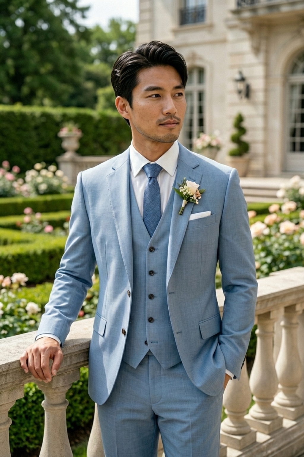 Wedding Collection – Sunlit Cotton Marineblau