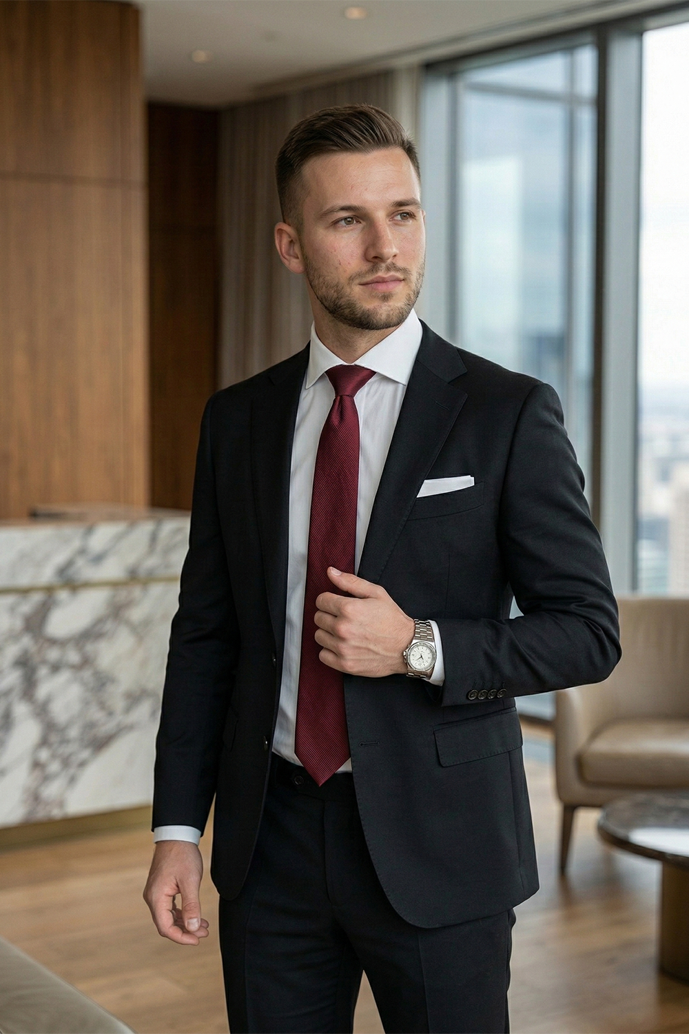 Welche Krawatte zum schwarzen Anzug?