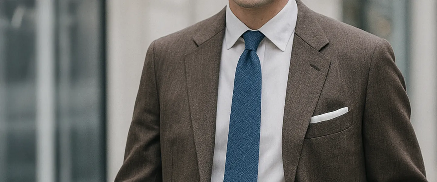 Welche Krawatte zum braunen Anzug?