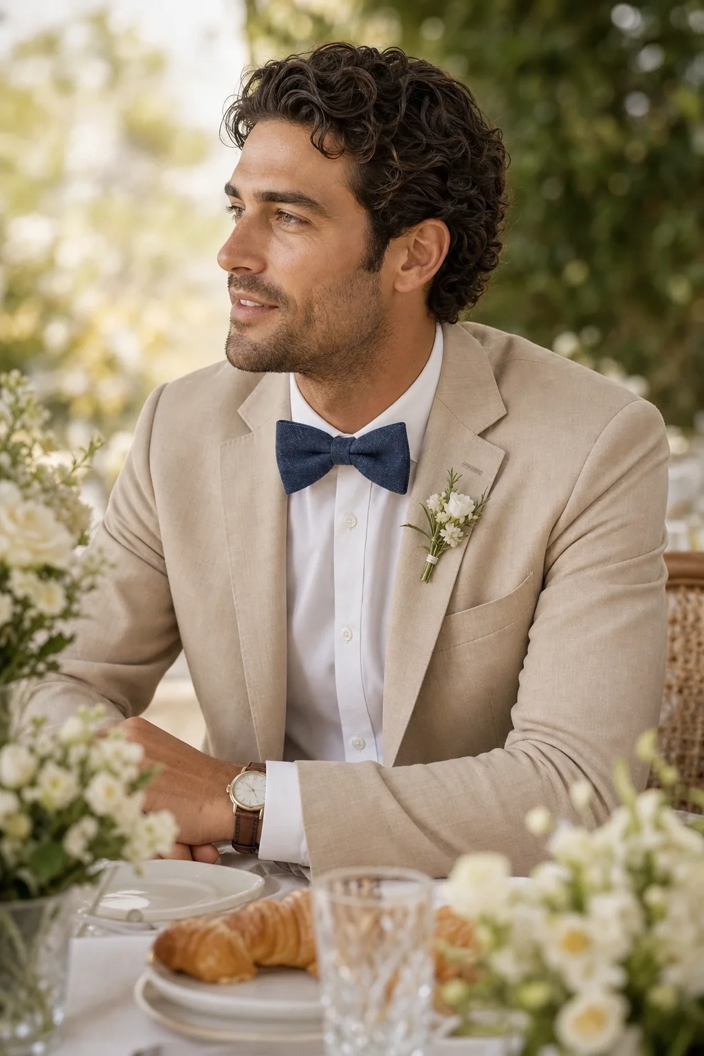 Wedding Collection – Sunlit Cotton Marineblau