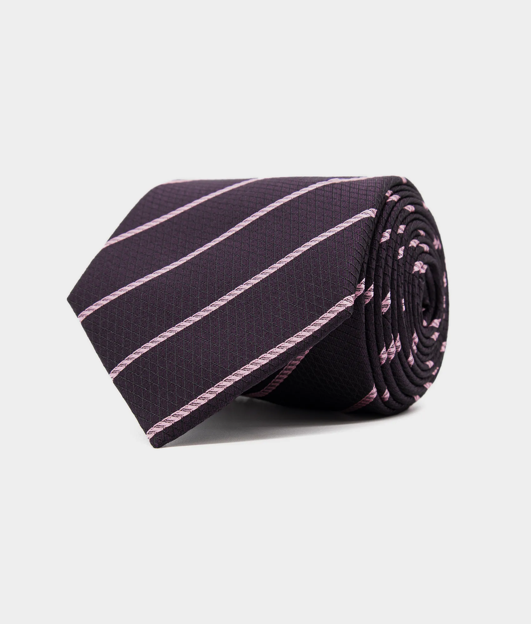 Zeek & Fletcher – Oxford Classics – Rosa gestreift Stilvolle Krawatte in Rosa mit Streifen – Oxford Classics Kollektion für Hochzeiten und Büro