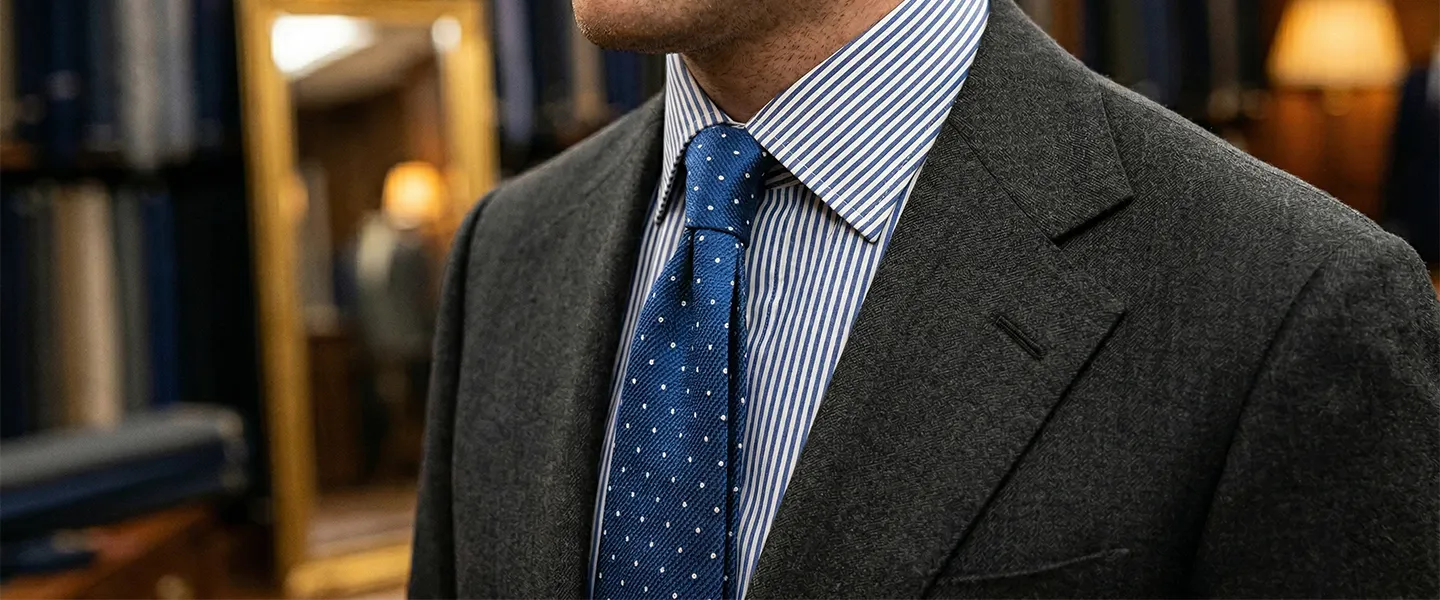 Gestreiftes Hemd, welche Krawatte?