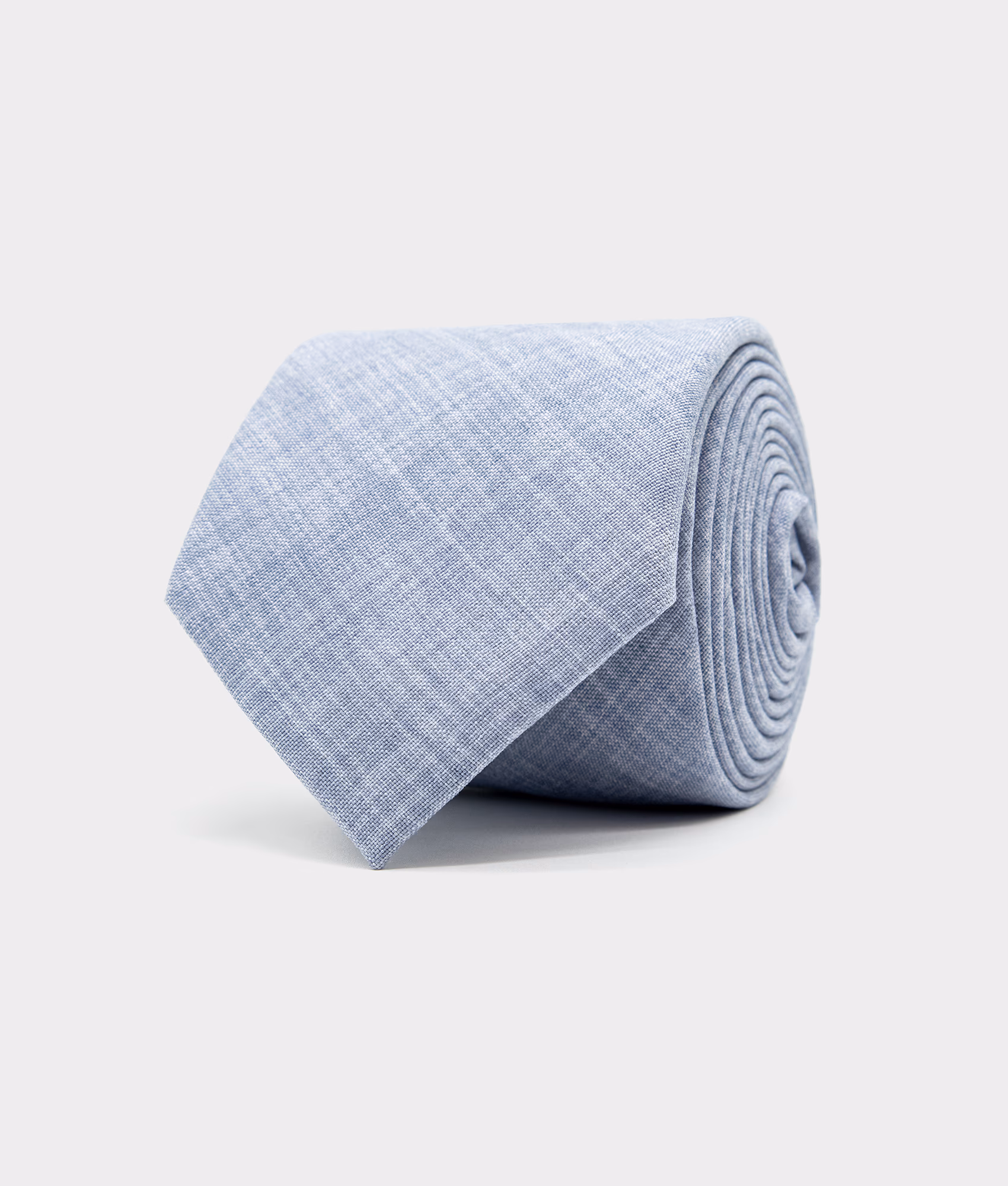 Zeek & Fletcher – Sunlit Cotton – Blau-Grau Elegante Krawatte in Blau-Grau aus Baumwolle – Sunlit Cotton Herrenmode für Sommer und Business