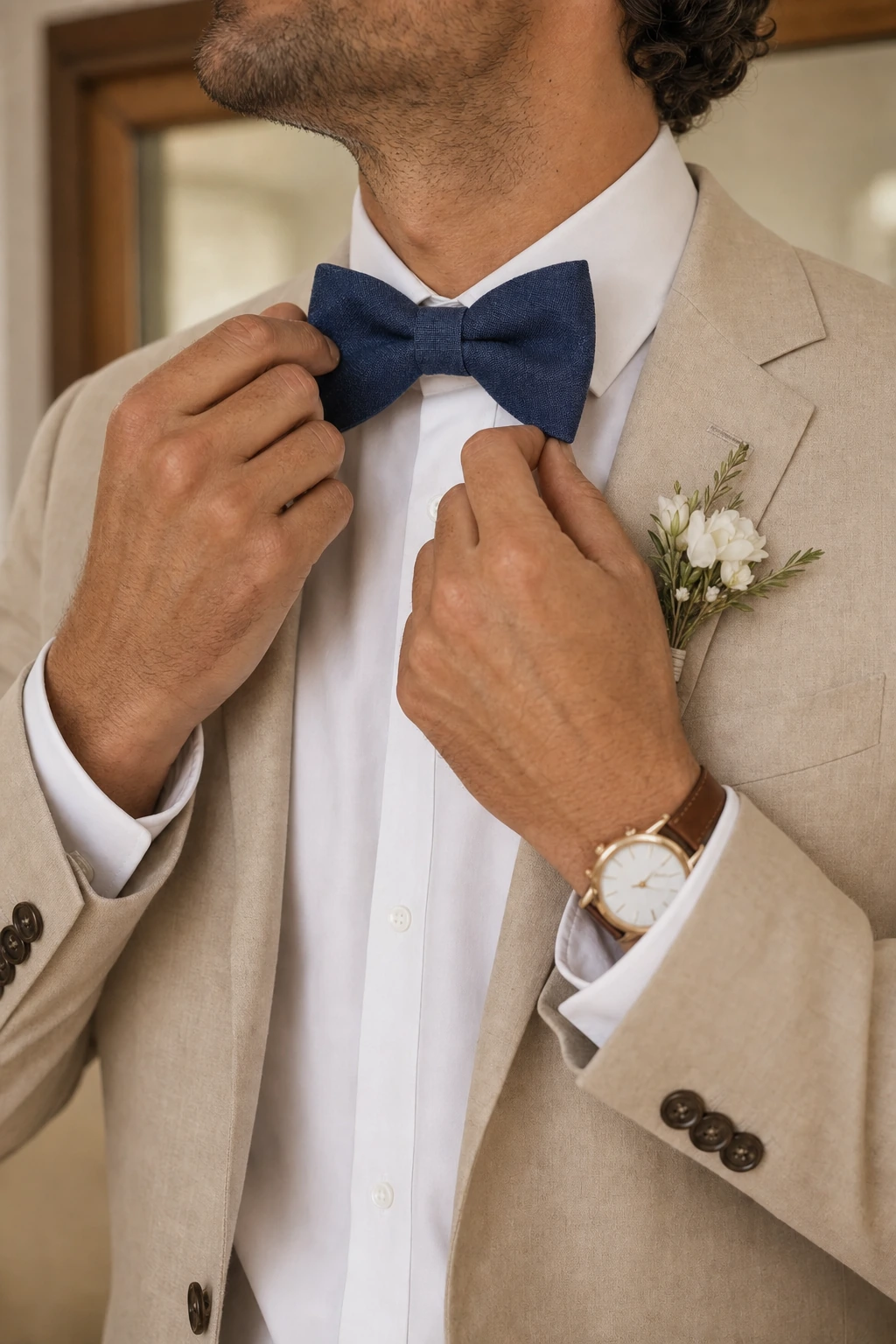 Wedding Collection – Sunlit Cotton Marineblau