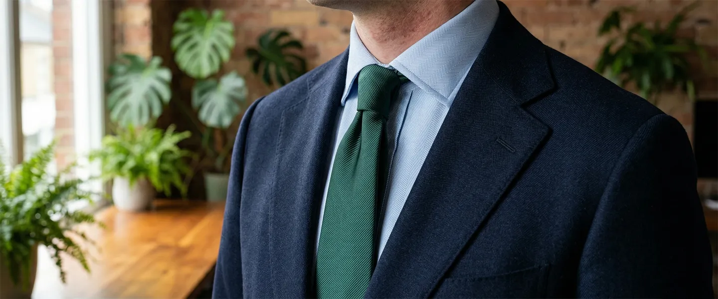 Dunkelblauer Anzug, hellblaues Hemd: Welche Krawatte?