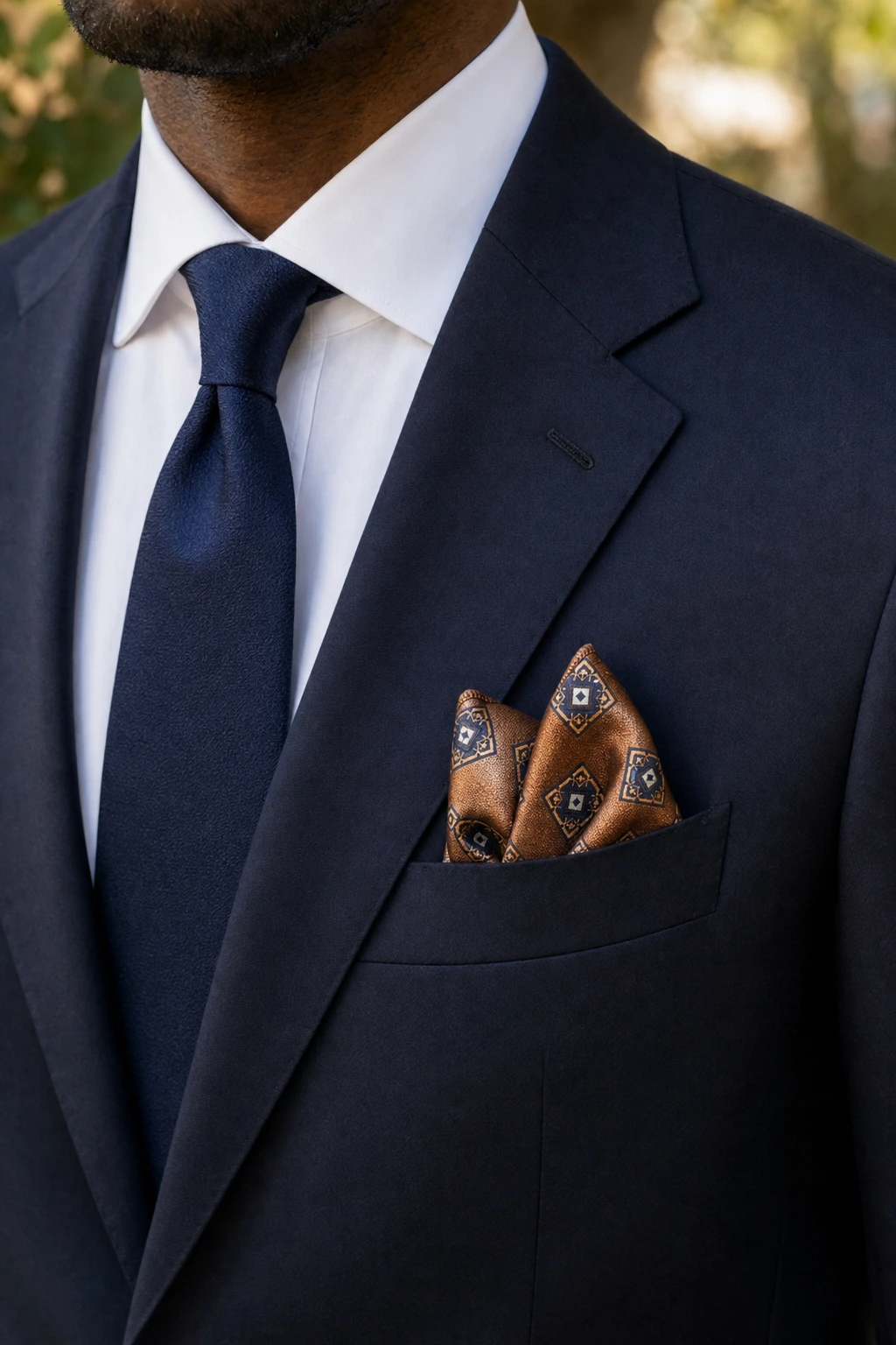 Wedding Collection – Brocade Carré Cognac Lozenges