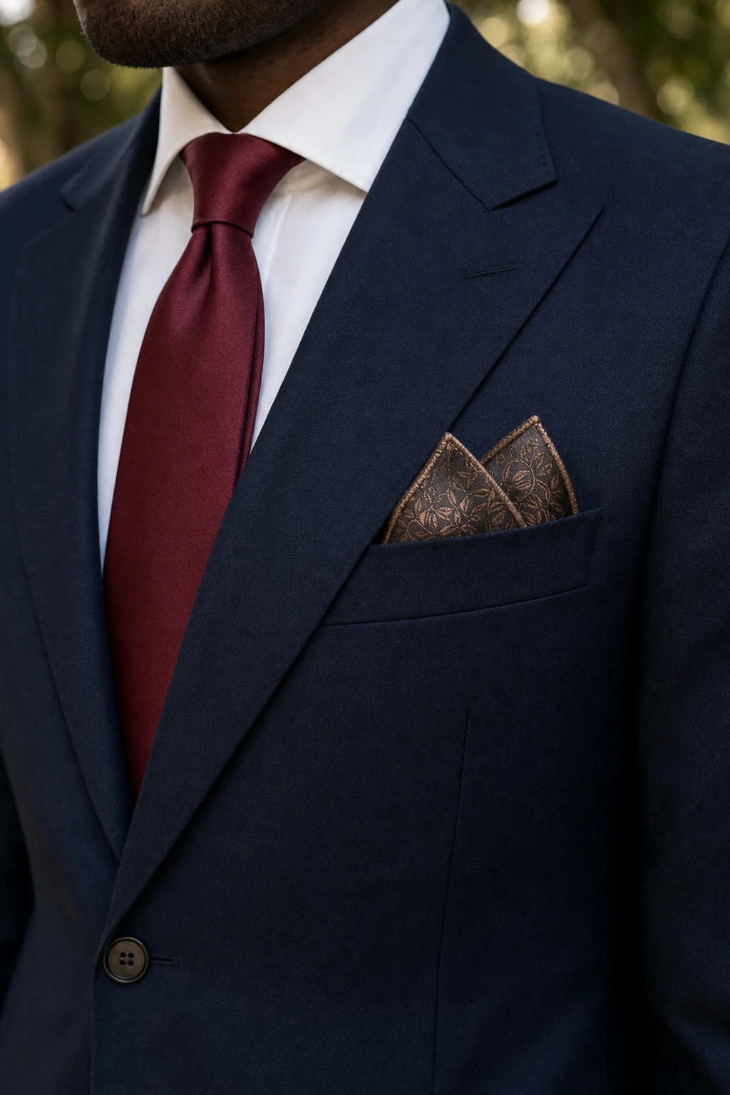 Wedding Collection – Brocade Carré Mokka Foliage