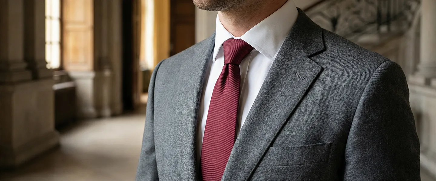 Grauer Anzug, weißes Hemd: Welche Krawatte?