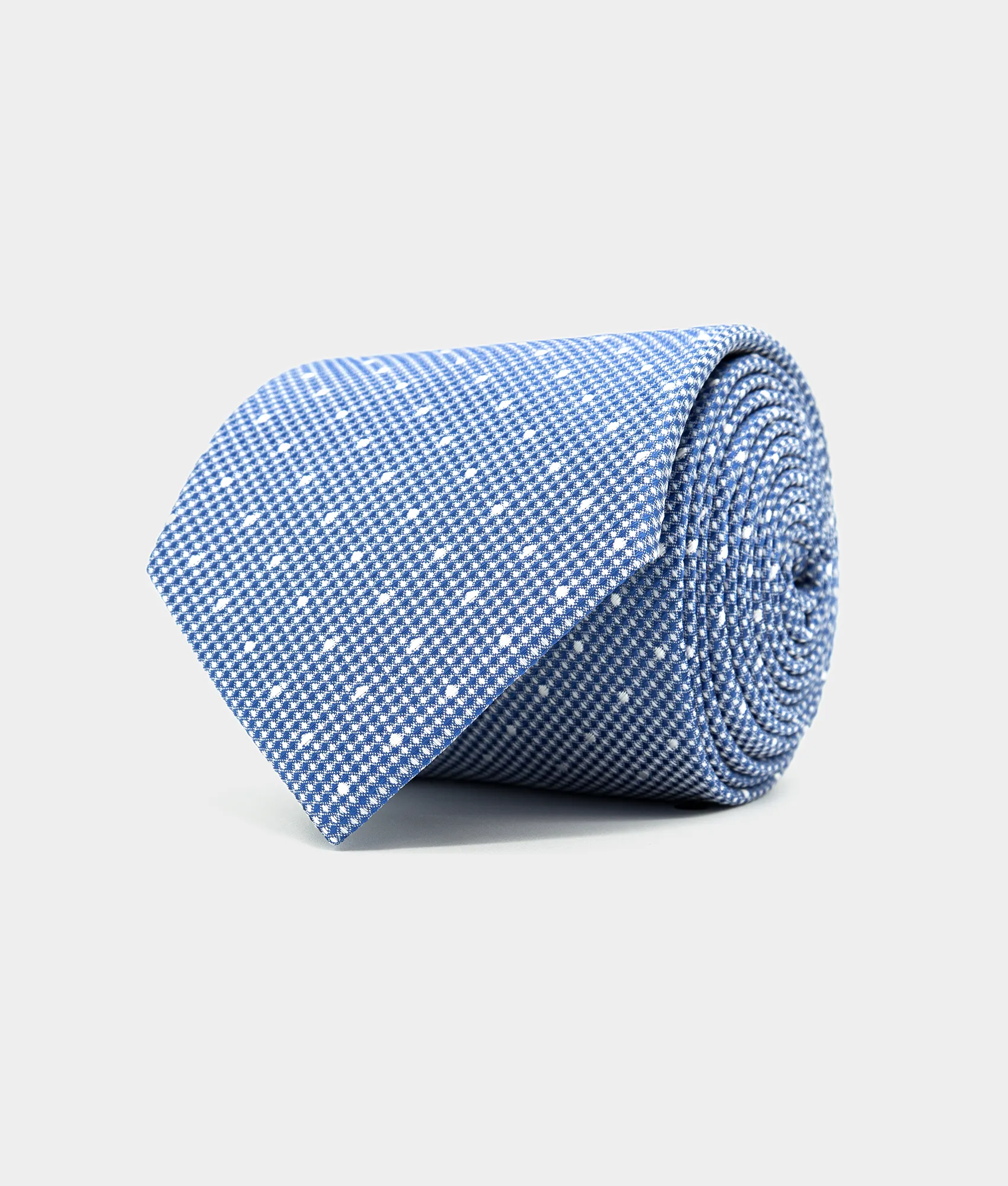 Zeek & Fletcher Krawatte Oxfords Classic in Hellblau mit weißen Punkten Hellblaue Business-Krawatte mit Punkten aus der Oxford Classics Kollektion – Polyester, ideal für Büro und Hochzeit